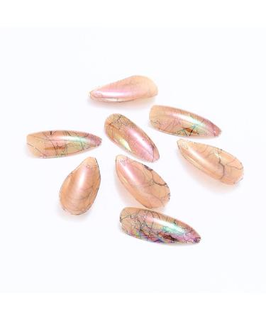 Brishow Yellow Short Artificial Nails | 24-Piece Ballerina Acrylic Press-On Fake Nails for Women & Girls - Buy Online on GoSupps.com