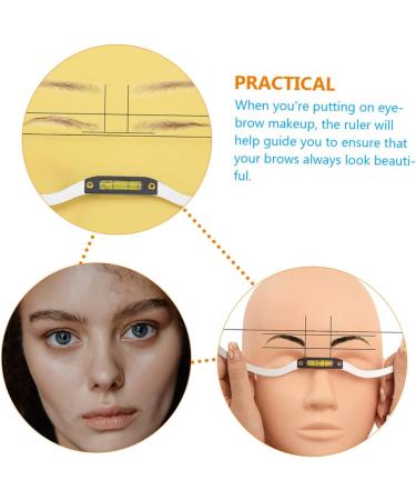 Healeved 5 Sets eyebrow drawing tool premium eyebrow corrector professional eyebrow ruler 22.5x4.3cmx5pcs Silverx5pcs - Buy Online on GoSupps.com