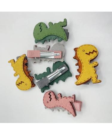 Cute Cartoon Dinosaur Hair Clips - 6pcs Animal Pattern Barrettes for Girls - Hair Accessory Decorations - Buy Online on GoSupps.com