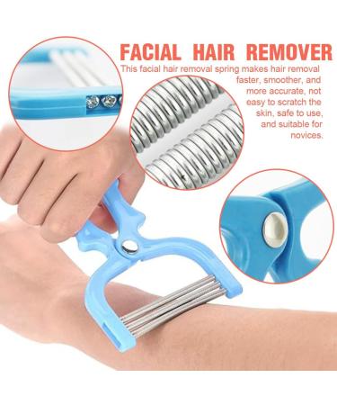 Ksjehw 3-Piece Face Hair Removal Spring Epilator & Shaver - Handheld Threading Beauty Tool for Men & Women - Buy Online on GoSupps.com