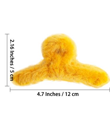 9PCS Fluffy Plush Hair Claw Clips - Colorful Winter Hair Barrettes for Thick Long Hair - Buy Online on GoSupps.com
