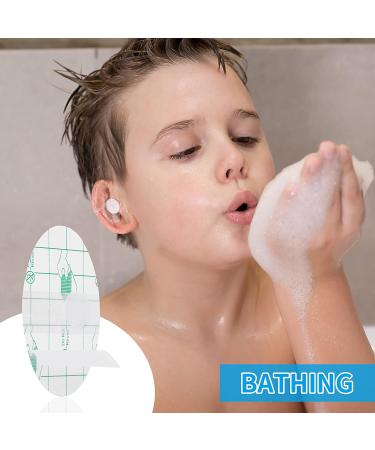 Waterproof Ear Covers for Shower - 60 Pack | Ear Protectors for Swimming, Surfing, Snorkeling | Includes Cotton Ear Plugs - Buy Online on GoSupps.com