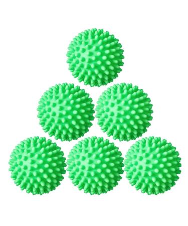 Reusable Dryer Balls for Laundry Anti-Static Fabric Softener 6 Pack (Dark Green)