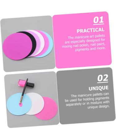 Anneome 6 pi ces Palette de Nail Art Silicone Plaques de M lange pour Vernis Ongles Pigments et Maquillage Outil de Manucure Professionnel et Usage Domestique - Buy Online on GoSupps.com