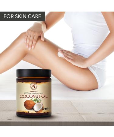 Coconut Oil 100ml - 100% Pure Cold-Pressed Cocos Nucifera - Glass Jar | Intensive Care for Face Body & Hair - Indonesia - Buy Online on GoSupps.com