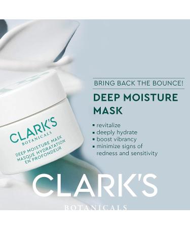 Clark's Botanicals Deep Moisture Mask - Hydrating Treatment for Dryness, Redness, and Inflammation - Stimulates Collagen Production - All Skin Types - 1 Count - Buy Online on GoSupps.com