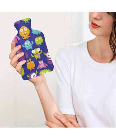 Cartoon Hot Water Bottle with Plush Cover - Hand Warmer for Adults & Children | 26.5x15.3cm - International Shipping Available - Buy Online on GoSupps.com