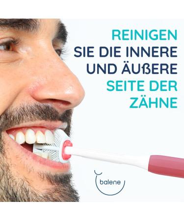 BALENE Double-Sided Toothbrush - Soft Coral Brush for Inner Face Cleaning | International Shipping Available - Buy Online on GoSupps.com