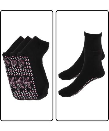 Magiclulu Self-Warming Turmaline Socks for Women | 4 Pairs of Comfortable Winter Hike Socks Hyperthermic Cotton Design - Buy Online on GoSupps.com