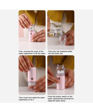 Cute Nano Mist Facial Sprayer Beauty Instrument USB Humidifier Rechargeable Face Steamer Moisturizing Beauty Nebulizer Tool Rabbit White Free Size - Buy Online on GoSupps.com