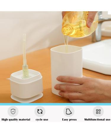 FERCAISH Push Down Liquid Dispenser Hand Press Detergent Box Travel Cosmetics Dispenser Bottle - Lockable Pump Dispenser Bottle for Nail Polish Remover Alcohol or Other Liquids (White) - Buy Online on GoSupps.com