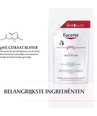 Eucerin pH5 Shower Oil Refill 400ml Almond - Pack of 1 - Buy Online on GoSupps.com