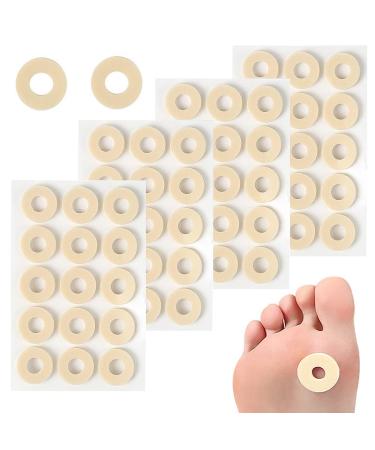 60 Pieces Corn Cushions Soft Latex Foam Self Adhesive Callus Pads Corn Pads for Foot Toe Callus Anti Friction Reduce Foot and Heel Pain Circle