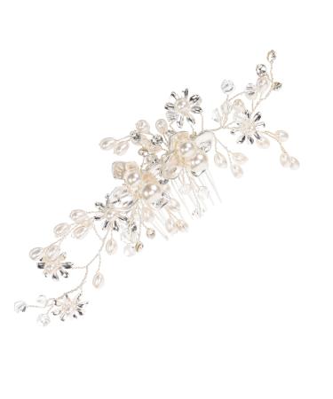 Didiseaon Bridal Comb Wedding Hair Accessories for Brides Flower Girl Hair Accessory Bridal Accessories Prom Hair Accessories Crystal Hair Accessories Manual Alloy Hair Comb