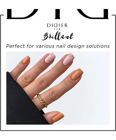 Didier Lab - Premium UV Gel Nail Polish - Brillant No. 13 - Gel Nail Varnish - Nail Art - Long-Lasting High Gloss Wear - Orange Gel Nail Polish - Gel Nails - Glitter Gel Nail Polish - Rich Pigment - Buy Online on GoSupps.com
