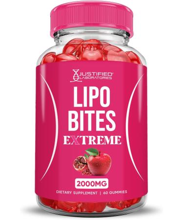 Lipo Bites ACV Gummies Extreme 2000MG Formula Apple Cider Vinegar Chewies Formulated with Pomegranate Beet Juice Powder B12 Vegan Non GMO 60 Gummys - Buy Online on GoSupps.com