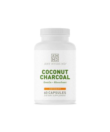 Coconut Charcoal Capsules from The Myers Way Protocol - Natural Activated Charcoal, Gas Reliever & Support for Affects of Mold/Toxins - Dietary Supplement 60 Capsules, 30 Servings - Dr. Amy Myers