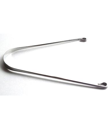Premium Stainless Steel Tongue Cleaner Scraper | Improve Oral Hygiene & Banish Bad Breath - International Shipping Available - Buy Online on GoSupps.com