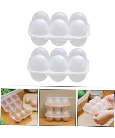 Zerodeko 2pcs Portable Egg Box Refrigerator Eggs Egg Organizer Egg Holder Travel Egg Tray Special Artifact - Buy Online on GoSupps.com