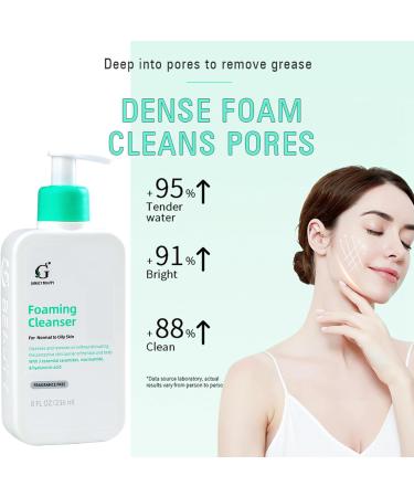 Foaming Cleanser for Normal to Oily Skin - Face Cleanser Oily Skin Cleanser - Face Wash Women - Facial Cleanser Make Skin Clean and Clear - Acne Foaming Wash Facial Cleanser for Women Men - Buy Online on GoSupps.com