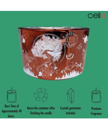 Celestial Malachite Gemstone Large Scented Candle - Perfect Astrology Gift for Men or Women - Buy Online on GoSupps.com