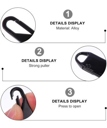 Artibetter 6PC Metal Zipper Handle Mender - Replacement Fixer for Luggage Jackets Backpacks & Coats - Black - Buy Online on GoSupps.com