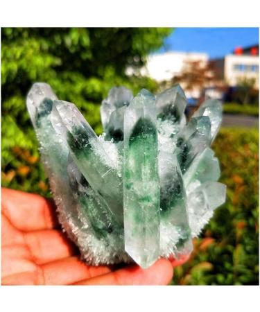 Crystal Rough Natural Green Ghost Phantom Quartz Crystal Cluster Specimen - Buy Online on GoSupps.com