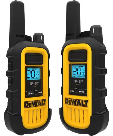 DEWALT DXFRS300 Heavy Duty Walkie Talkies - Waterproof, Shock Resistant, Long Range, Rechargeable Two-Way Radio (2 Pack) - Buy Online on GoSupps.com