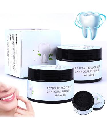 Amore Paris Teeth Whitening, Activated Coconut Teeth Whitening Powder, Activated Charcoal Powder, Effective Coffee Stain Remover (2pcs)