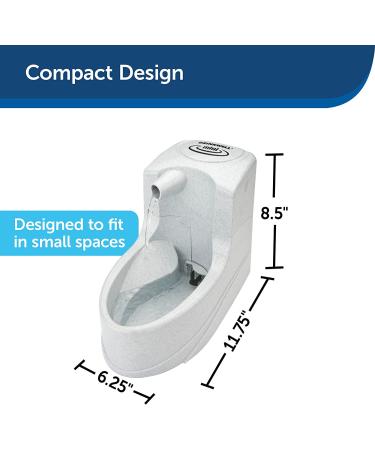 PetSafe Drinkwell Mini Pet Fountain for Cats & Small Dogs - Water Filter Included - Flowing Dispenser Encourages Hydration - Adjustable Knob Enables Water Flow Customization - Perfect for Small Spaces - Buy Online on GoSupps.com