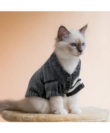 EXPAWLORER Cat Sweater for Cold Weather - Stylish Knitwear Cat Jacket | Soft, Warm Clothing for Fall and Winter | Small Size - Buy Online on GoSupps.com