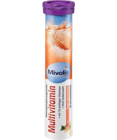 Mivolis Multivitamin effervescent Tablets - Dietary Supplements 8 Tubes x  20 pcs