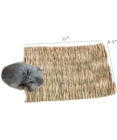 Grass Mat Woven Bed Mat for Small Animal Bunny Bedding Nest Chew Toy Bed Play Toy for Guinea Pig Parrot Rabbit Bunny Hamster Rat(Pack of 3) (3 Grass mats) Basic - Buy Online on GoSupps.com