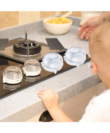 4 Pack Kids Stove Knob Covers Gas Shield Protection Locks for Kids Safe Proof Universal Guard Cooker Oven Switch Toddler Control Kitchen Protector