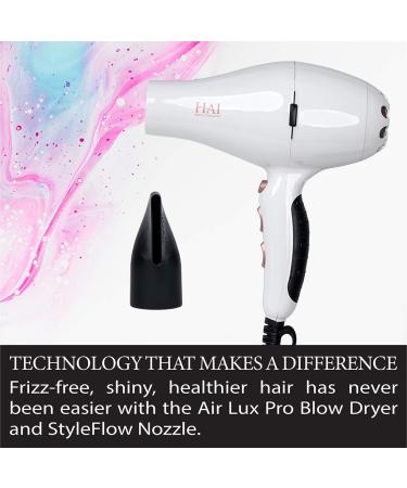 Air Lux Hair Dryer by HAI - Professional Lightweight Ergonomic Blow Dryer with Styleflow Nozzle for Effortless Styling | Ship Worldwide - Buy Online on GoSupps.com