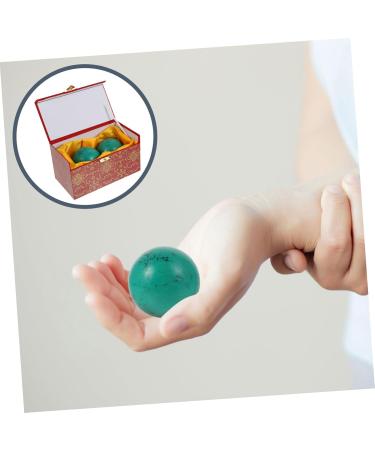 Buy Tovinanna 2st Turker Handball Balls - Chinese Massage Turquoise Gift Balls | Green Gemstone Fitness & Relaxation Baoding Wooden - Buy Online on GoSupps.com