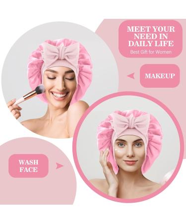 Abeillo Silk Sleep Bonnet for Women - Adjustable Satin Night Cap for Curly Hair - Pink - Buy Online on GoSupps.com