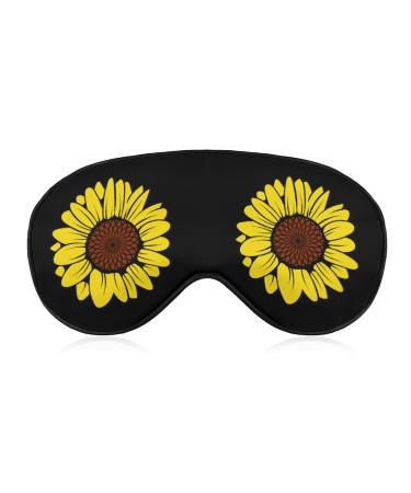 Sunflower Sleep Mask Eye Cover for Sleeping Blindfold with Adjustable Strap Blocks Light Night Travel Nap for Men Women