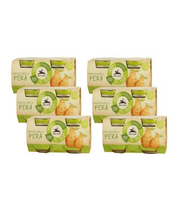 Alce Nero - Organic Pear with Homogenized Flavoring - 12 x 80g