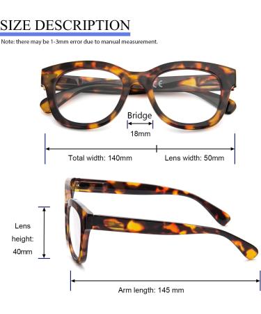 MMOWW Oversized Reading Glasses 3-Pack for Women | Blue Light Blocking Computer Readers | Black Blue & Brown Tortoise 1.5x - Shop Internationally! - Buy Online on GoSupps.com