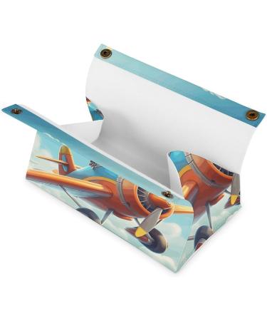 Tissue Box Cover Tissue Box Holder Cartoon Airplane Print Tissue Holder Travel Tissue Packs Facial Paper Holder Decorative Holder - Buy Online on GoSupps.com