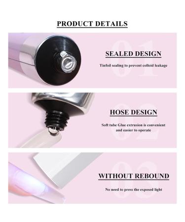 Besreey Soft Gel Nail Tips Glue | Fake Acrylic Nails Kit Quick Drying Adhesive Solid Rhinestone Glue with Remover for Press On Nails Tips Salon Art Lamp Curing Needed - Buy Online on GoSupps.com