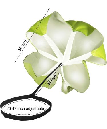 56 Speed Chute for Running Speed Training | Resistance Parachute for Football & Soccer | Includes Carry Bag | Kids, Youth, and Adults | Light Green - Buy Online on GoSupps.com