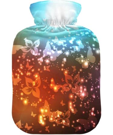 Naanle Butterfly Flower Hot Water Bottle - 2L Transparent Heating Bag for Pain Relief & Cold Therapy | Hand & Foot Comfort | International Shipping - Buy Online on GoSupps.com