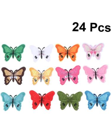 NUOBESTY 24pcs Girls Clothes Stick on Patches for Badge Decals Shaped Applique Clothing Hand Sewing Picture - Buy Online on GoSupps.com
