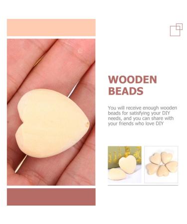 Shop Toyvian Peach Wooden Heart Beads for DIY Jewelry & Tinkering - Perfect for Valentine's Day & Weddings - Buy Online on GoSupps.com