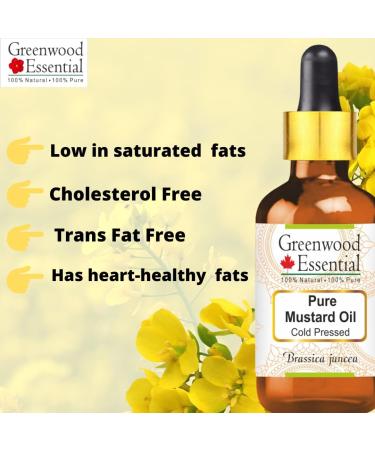 Pure Mustard Oil 50ml - 100% Natural Cold Pressed Therapeutic Grade with Glass Dropper | Personal Care & International Shipping - Buy Online on GoSupps.com