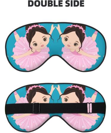BREAUX Little Ballerina Dancing Girl Print Eye Mask - Double Sided Blackout Sleep Mask for Women & Men | International Shipping Available - Buy Online on GoSupps.com