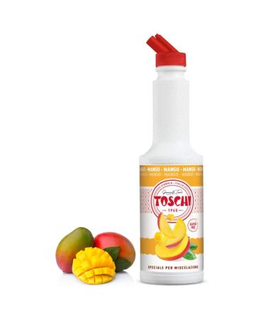 Toschi | Mango Pr par e pour Boissons Base Pur e Mango | Sirop Sans alcool pour M lange Id al Cocktails et Long Drink - 1 x 1 Litre