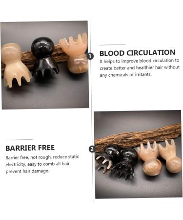 Healeved 3 Pcs Octopus Massage Comb Tool - Yak Horn Massager for Relaxation & Wellness | International Shipping - Buy Online on GoSupps.com